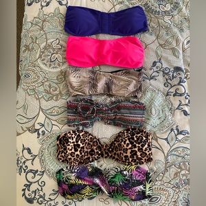 BUNDLE - 6 Bandeau bikini tops